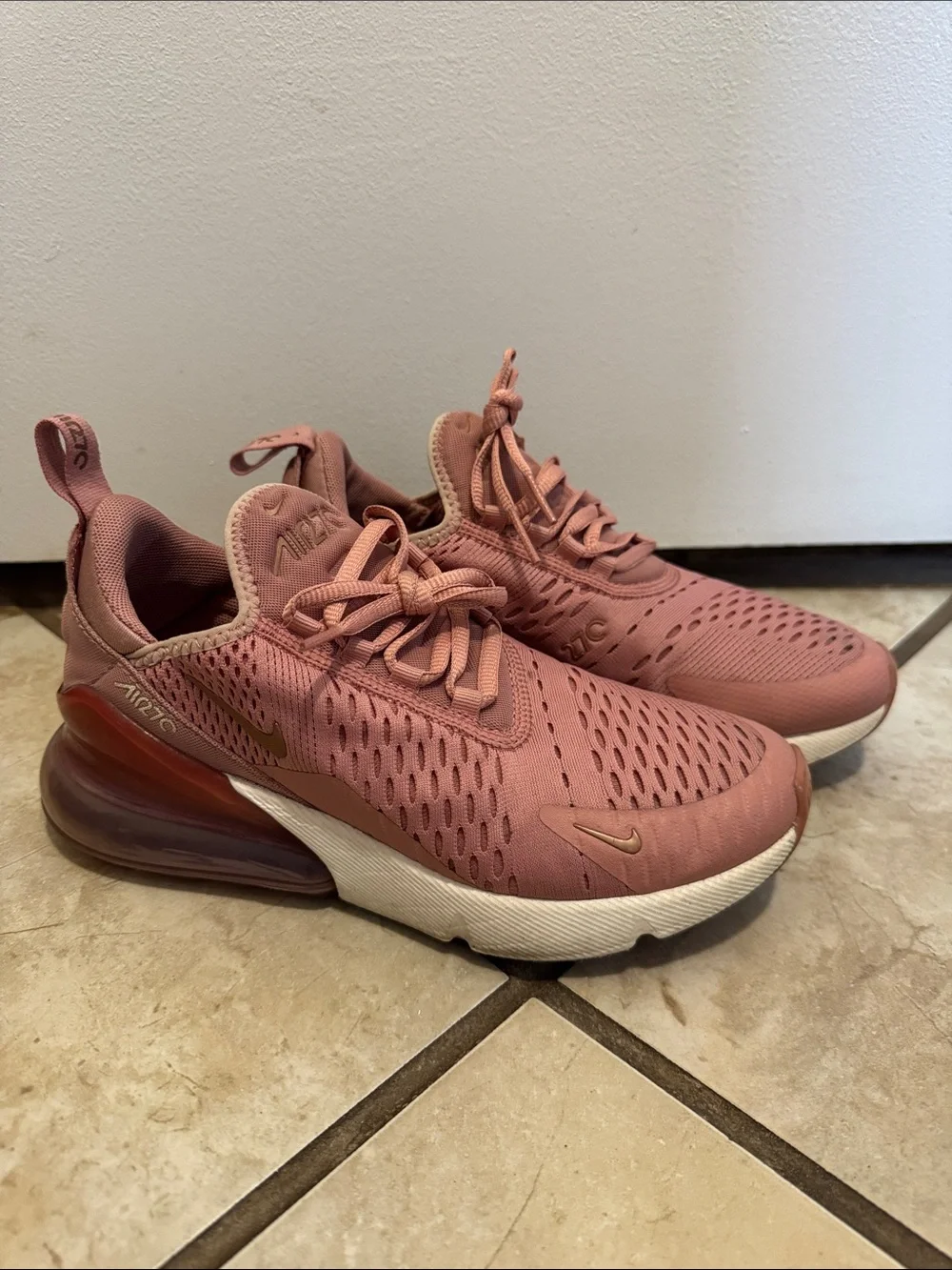 Nike Women’s Air Max 270 Sneakers in Dusty Rose